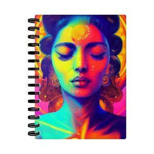 Psychedelic Spiral Notebook - Woman Notebook - Art Notebook